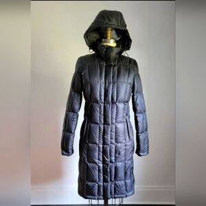 THE NORTH FACE 550 BLACK DOWN COAT DETACHABLE HOOD Long Puffer jacket coat small